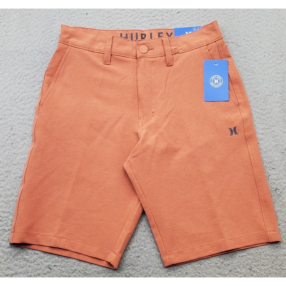 Hurley Hybrid Walk Golf Shorts Men 27 Orange Quick Dry 4-Way Stretch Regular Fit